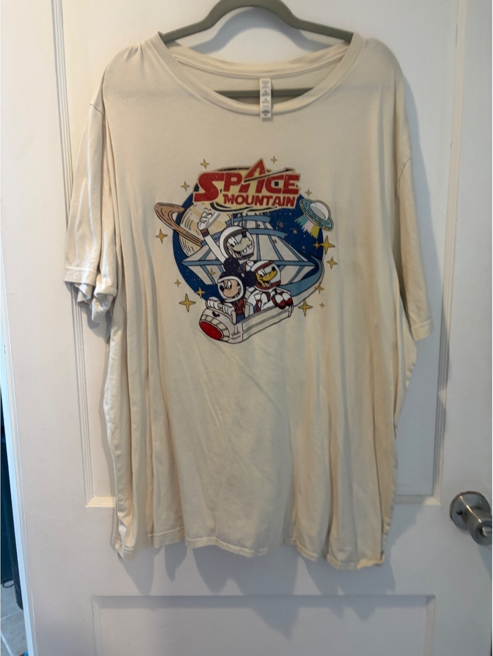 Disney Space Mountain white graphic T shirt 4XL